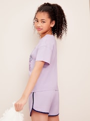 Lipsy Purple Jersey Short Pyjamas (7-16yrs) - Image 3 of 4