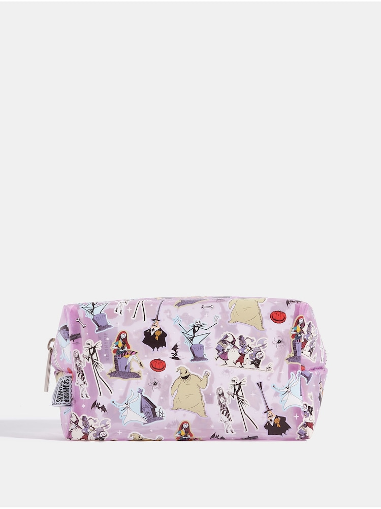 Skinnydip Purple Disney Nightmare Before Christmas Halloween Town Makeup Bag - Image 2 of 5