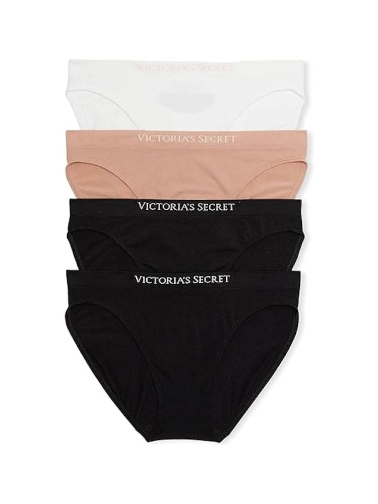 Victoria's Secret Black/Nude/White Bikini Logo 4 Pack Knickers - Image 4 of 4 Victoria's Secret Black/Nude/White Bikini Logo 4 Pack Knickers - Image 4 of 4