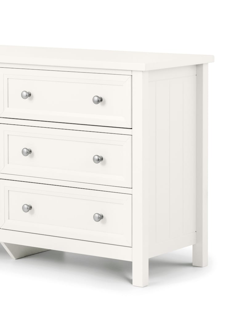 Julian Bowen Surf White Maine 6 Drawer Chest of Drawers - Image 2 of 5