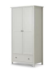 Julian Bowen Dove Grey Maine Double, 1 Drawer Wardrobe - Image 2 of 4