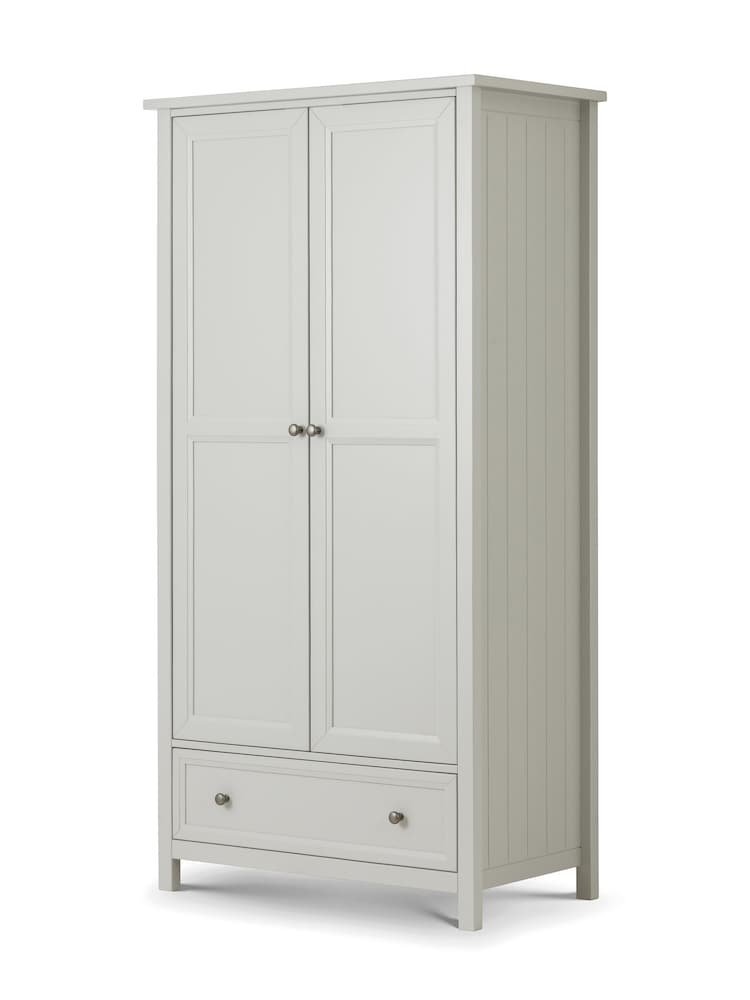 Julian Bowen Dove Grey Maine Double, 1 Drawer Wardrobe - Image 2 of 4