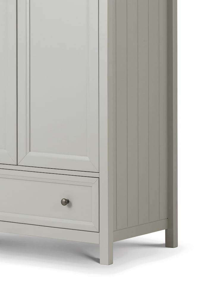 Julian Bowen Dove Grey Maine Double, 1 Drawer Wardrobe - Image 4 of 4