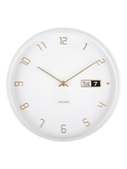 Karlsson White Data Flip Iron Wall Clock - Image 1 of 3