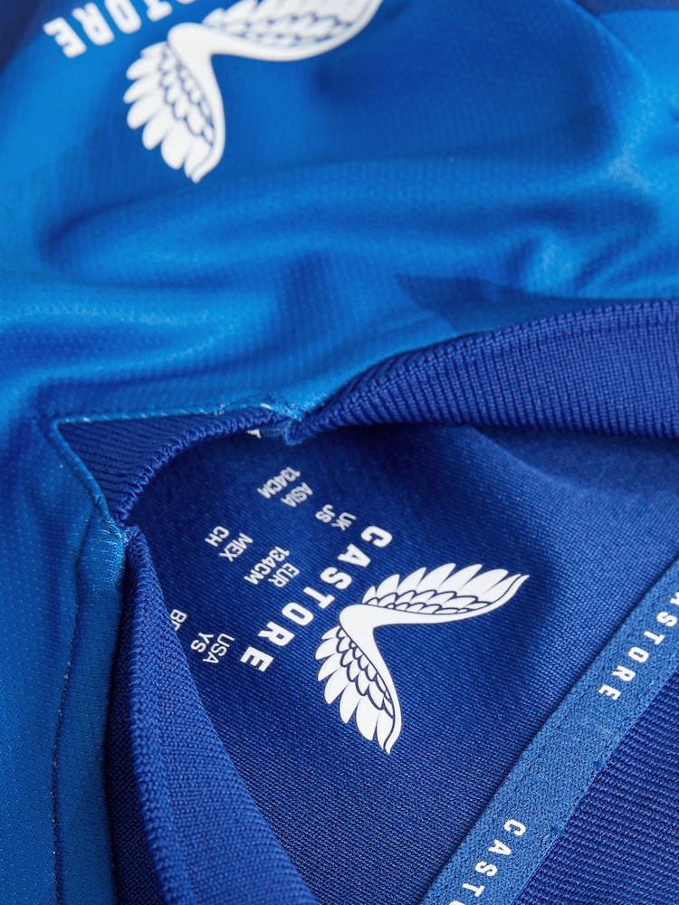 Castore Blue England World Cup Kids Cricket Shirt - Image 2 of 5