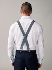 Navy Blue Textured Braces - Image 2 of 5