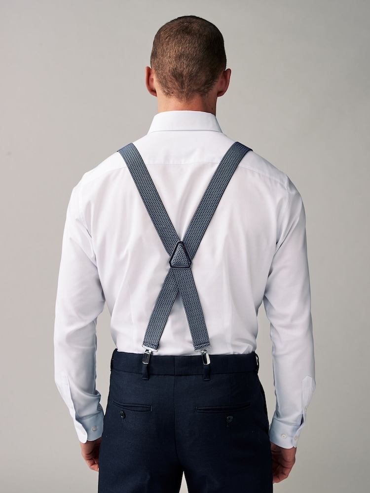 Navy Blue Textured Braces - Image 2 of 5
