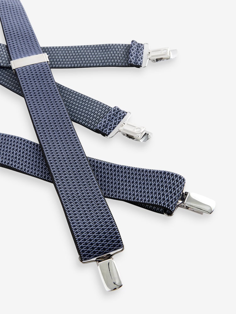 Navy Blue Textured Braces - Image 5 of 5
