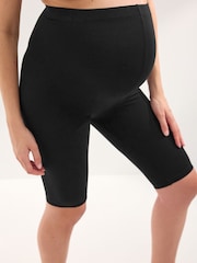 Black Maternity Cycle Shorts - Image 4 of 10