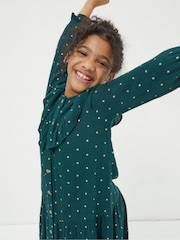 FatFace Green Millie Star Print Dress - Image 3 of 5