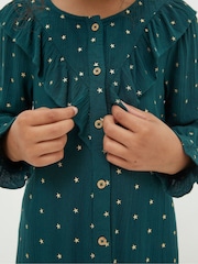 FatFace Green Millie Star Print Dress - Image 4 of 5