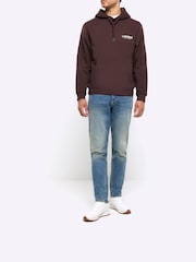 River Island Brown 100% Cotton Reg Lumiere Hoodie - Image 1 of 4