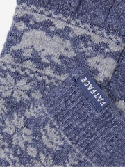 FatFace Blue Bear Fairisle Gloves - Image 2 of 2