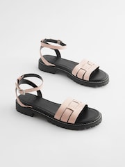 Pink Standard/Wide Fit Forever Comfort® Leather Cleated Sandals - Image 2 of 6