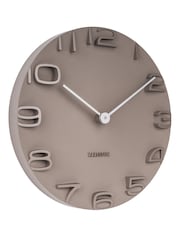 Karlsson Grey On The Edge Wall Clock with Chrome Hands - Image 1 of 2