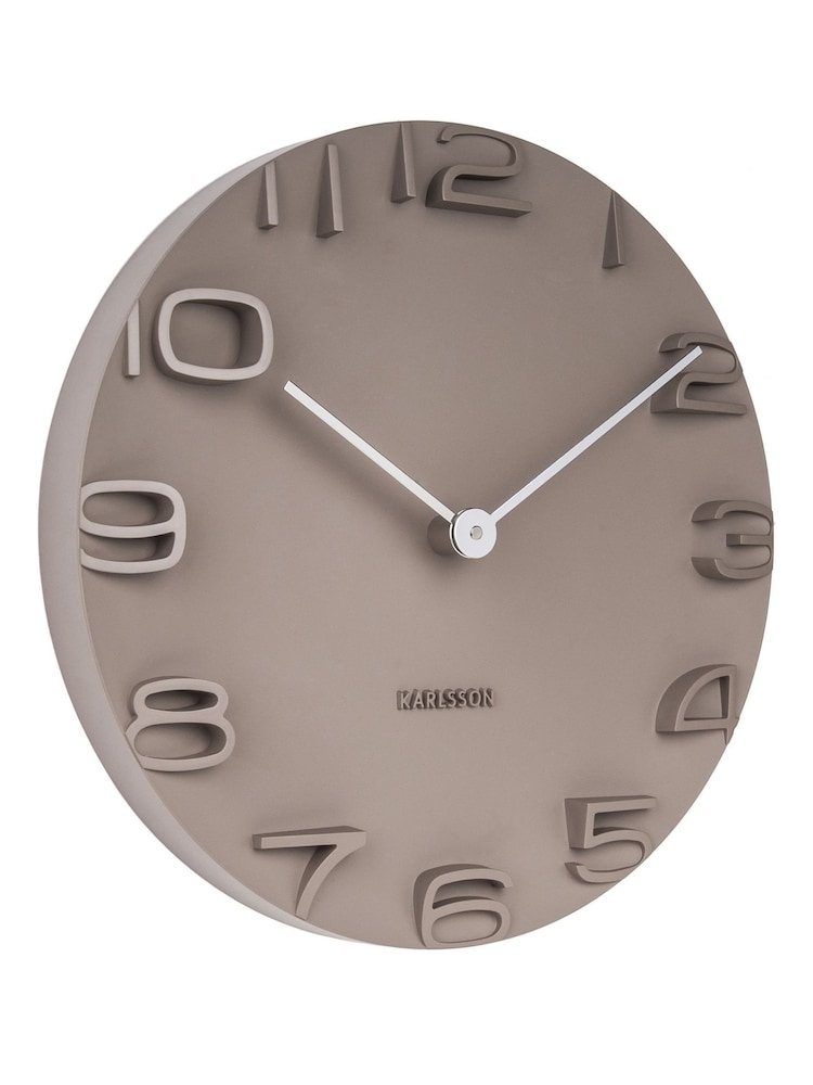 Karlsson Grey On The Edge Wall Clock with Chrome Hands - Image 1 of 2 Karlsson Grey On The Edge Wall Clock with Chrome Hands - Image 1 of 2