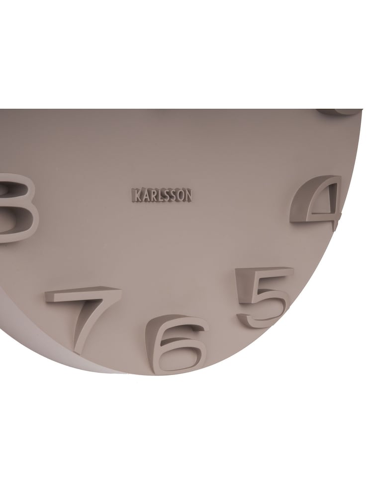 Karlsson Grey On The Edge Wall Clock with Chrome Hands - Image 2 of 2 Karlsson Grey On The Edge Wall Clock with Chrome Hands - Image 2 of 2