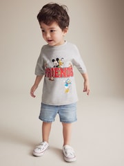 Grey Mickey Friends Short Sleeve T-Shirt (3mths-8yrs) - Image 2 of 4