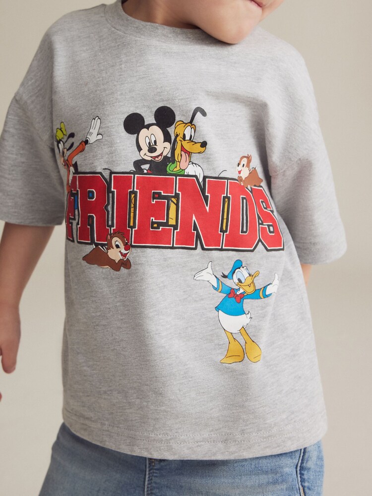 Grey Mickey Friends Short Sleeve T-Shirt (3mths-8yrs) - Image 4 of 4