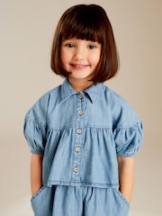 Moder denim - Komplet bluza in kratke hlače (3mesecev-8leto) - Slika 2 iz 7