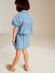 Moder denim - Komplet bluza in kratke hlače (3mesecev-8leto) - Slika 3 iz 7