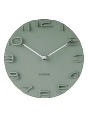 Karlsson Green On The Edge Wall Clock with Chrome Hands - Image 2 of 3