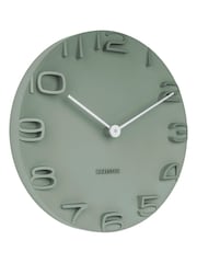 Karlsson Green On The Edge Wall Clock with Chrome Hands - Image 3 of 3