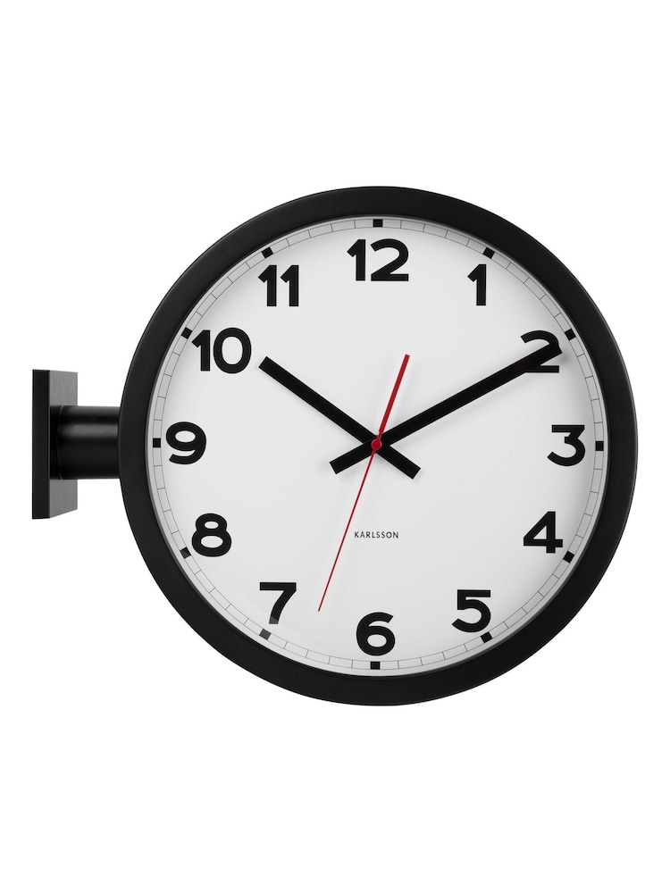 Karlsson White Classic Double Sided Wall Clock - Image 2 of 3