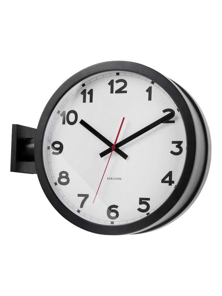 Karlsson White Classic Double Sided Wall Clock - Image 3 of 3