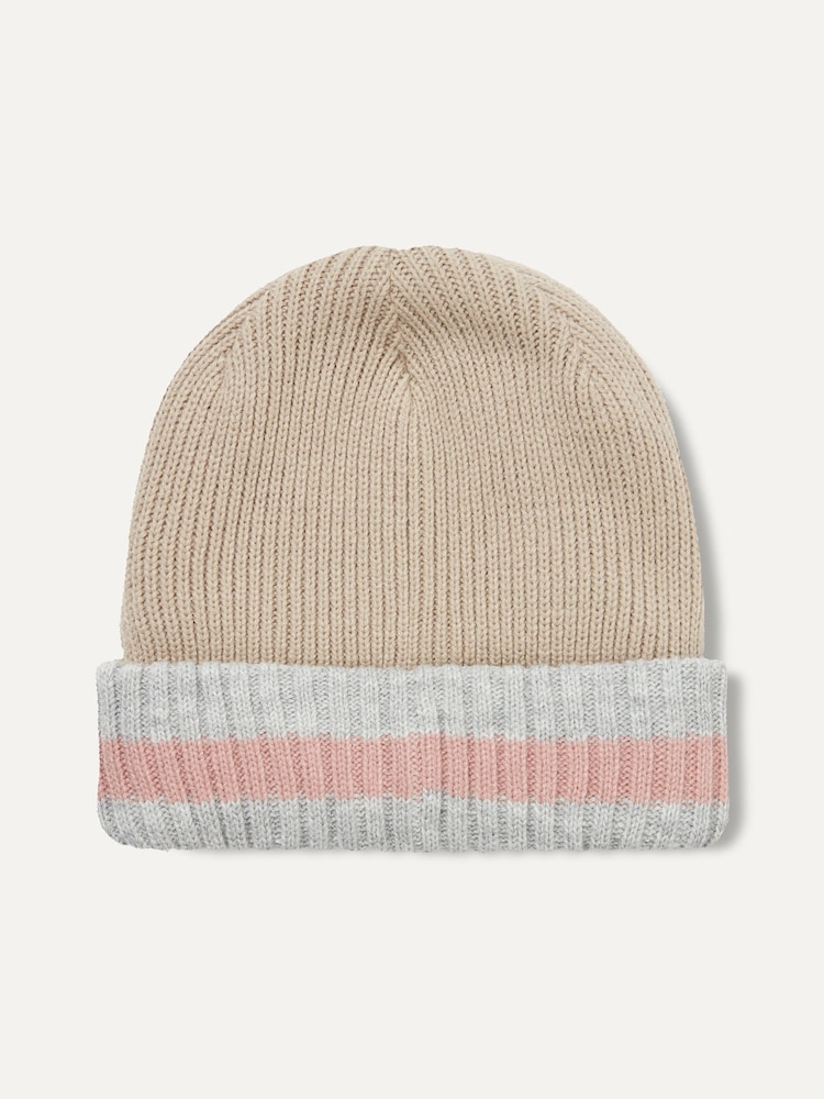 Sealskinz Holkham Waterproof Cold Weather Striped Roll Cuff Beanie - Image 2 of 2