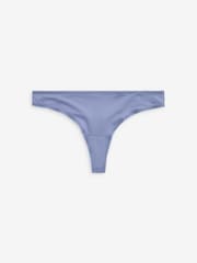 Blue Thong Microfibre Knickers 5 Pack - Image 5 of 9