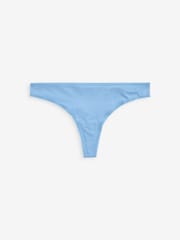 Blue Thong Microfibre Knickers 5 Pack - Image 8 of 9