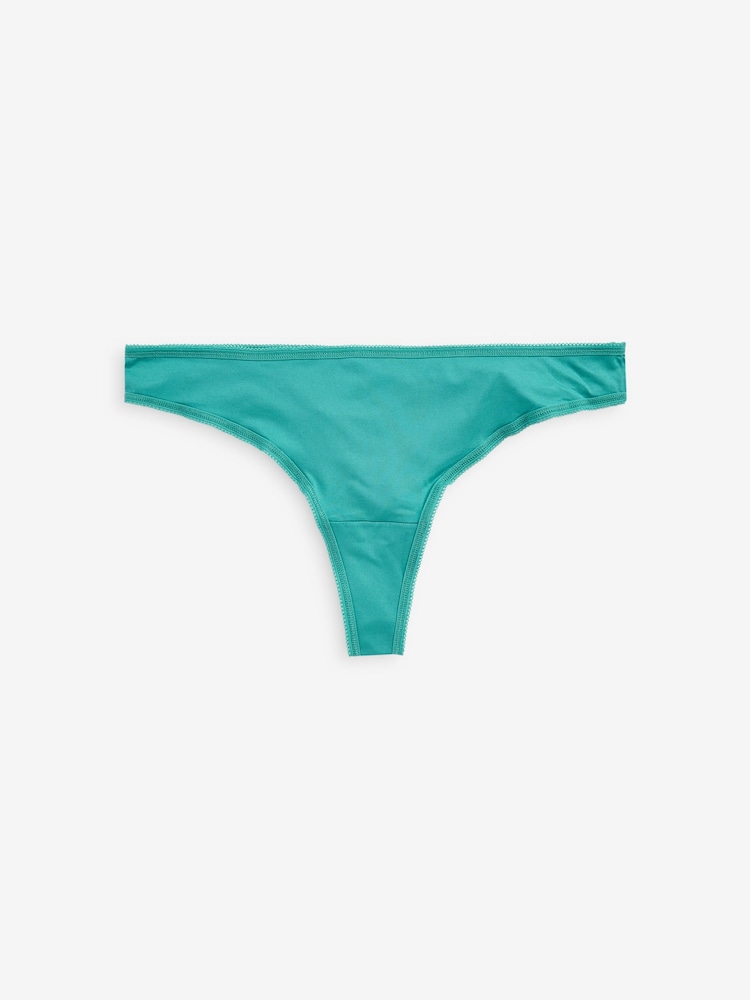 Blue Thong Microfibre Knickers 5 Pack - Image 9 of 9