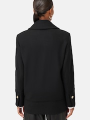 Jigsaw Wool Twill Longline Black Peacoat - Image 2 of 5