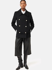 Jigsaw Wool Twill Longline Black Peacoat - Image 3 of 5