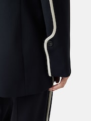 Jigsaw Black Piped Detail Tailored Blazer - Image 4 of 4