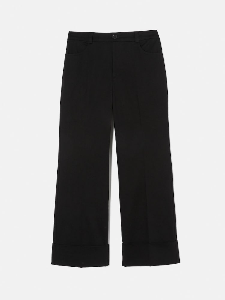 Jigsaw Turn Up Cotton Drill Black Trousers - Image 8 of 8 Jigsaw Turn Up Cotton Drill Black Trousers - Image 8 of 8
