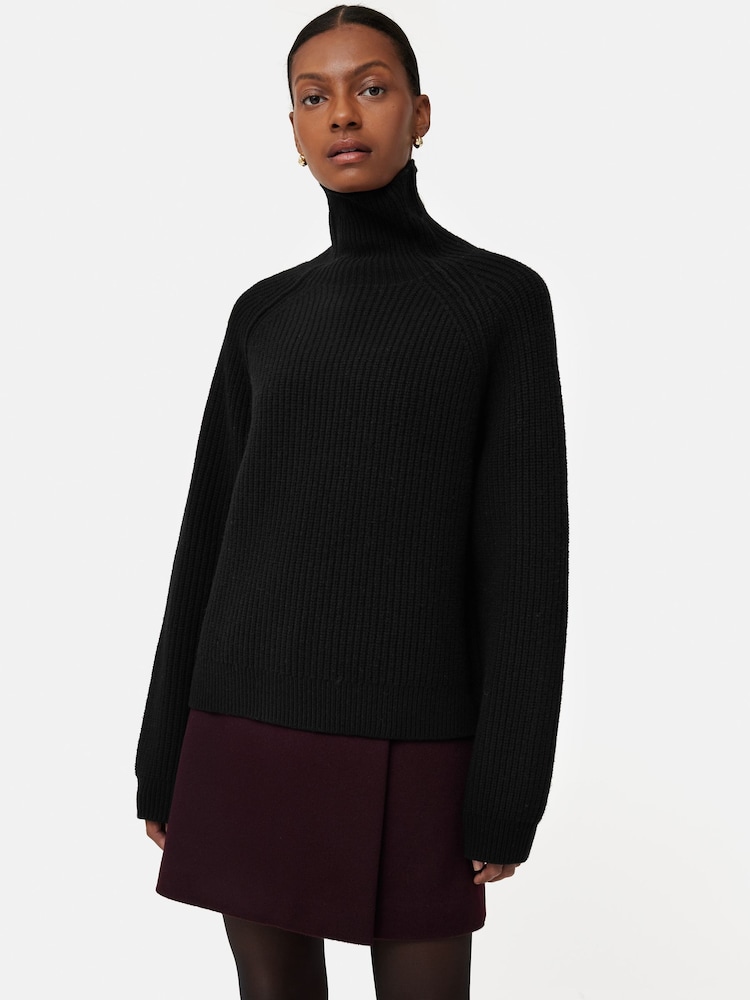 Jigsaw Black merino fisherman junmper - Image 1 of 6