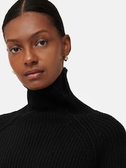 Jigsaw Black merino fisherman junmper - Image 4 of 6