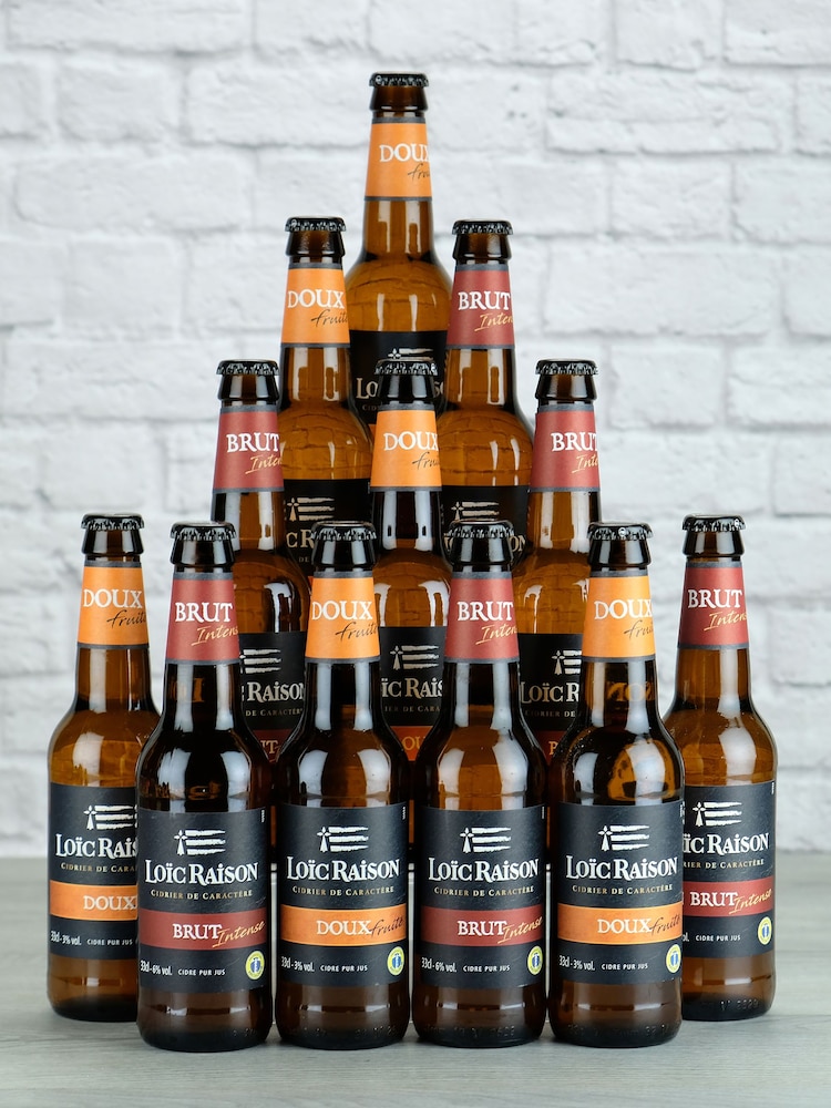 LeBonVin Case of 12 Loic Raison Brut & Doux French Ciders Gift - Image 1 of 1
