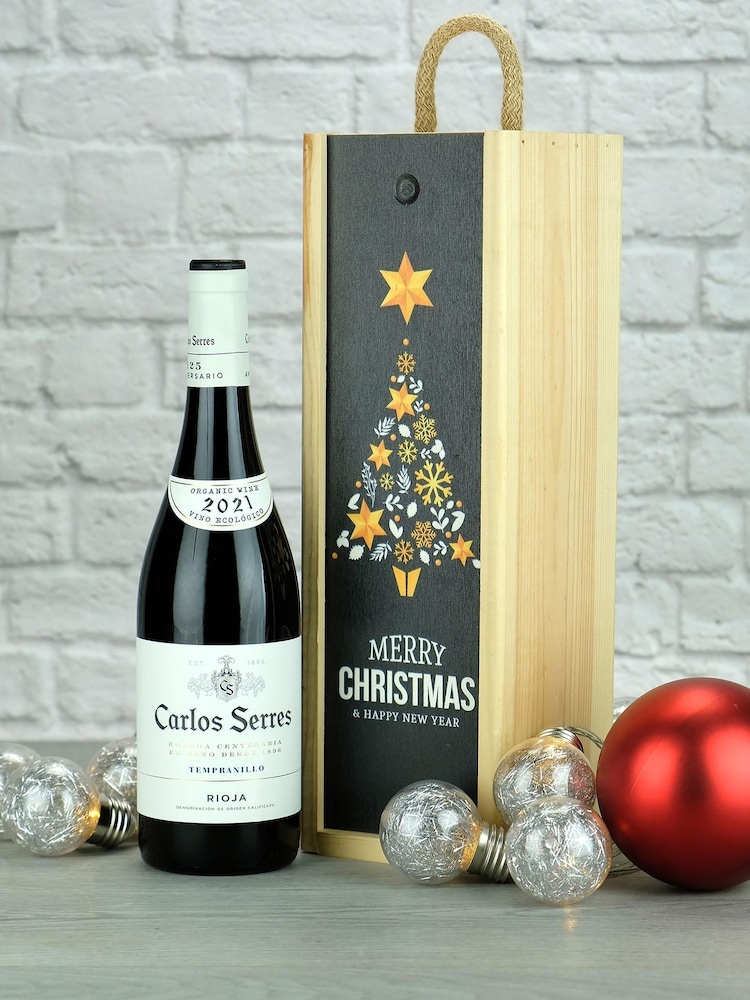 LeBonVin Rioja Christmas Wooden Gift Box - Image 1 of 1