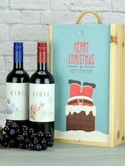 LeBonVin Chilean Red Wine Duo Christmas Wooden Gift Box - Image 1 of 1
