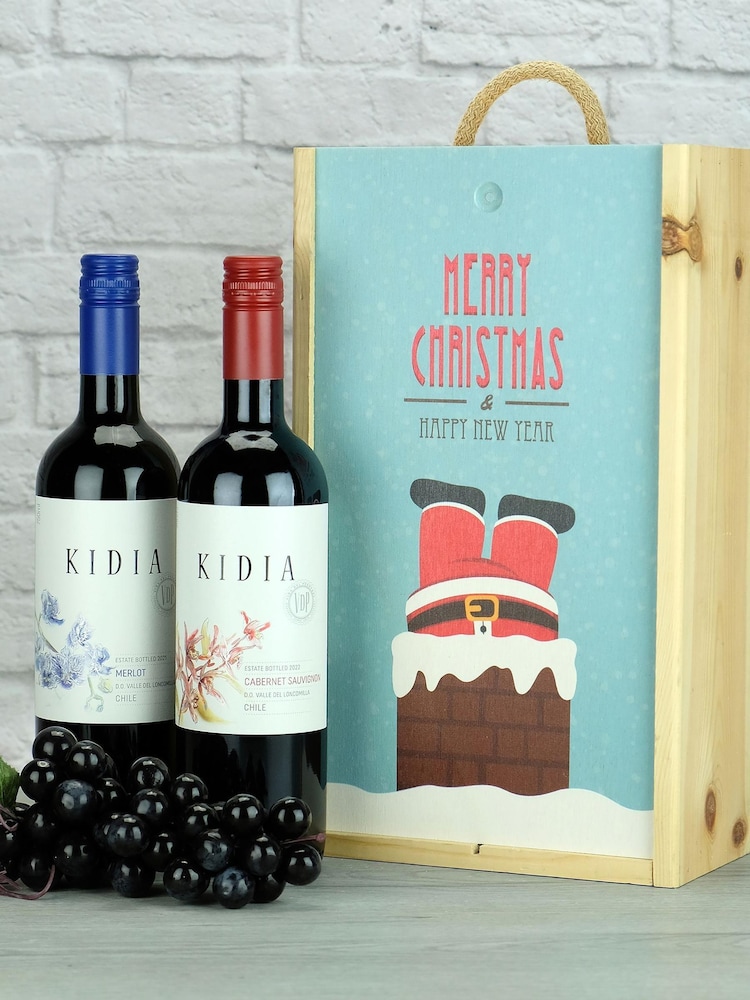 LeBonVin Chilean Red Wine Duo Christmas Wooden Gift Box - Image 1 of 1