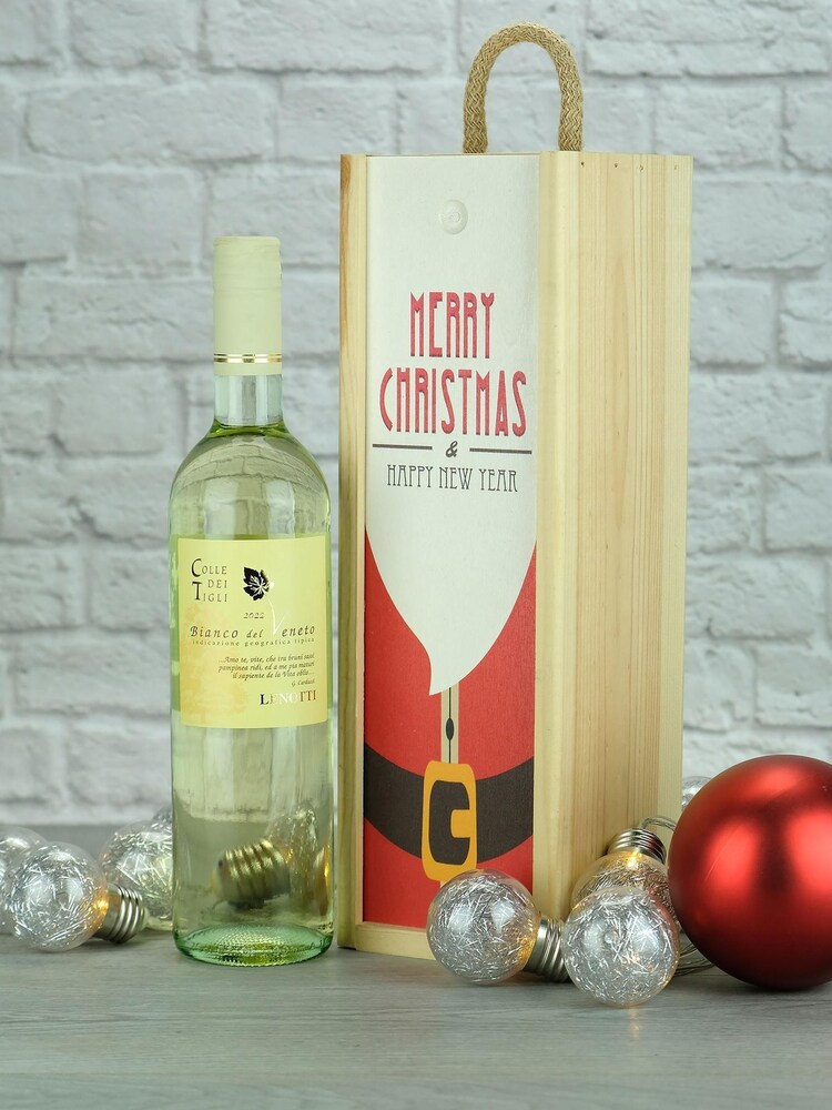 LeBonVin Bianco del Veneto In Christmas Wood Gift Box - Image 1 of 1 LeBonVin Bianco del Veneto In Christmas Wood Gift Box - Image 1 of 1