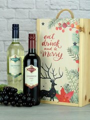 LeBonVin Sangiovese Trebbiano Christmas Wood Gift Box - Image 1 of 1