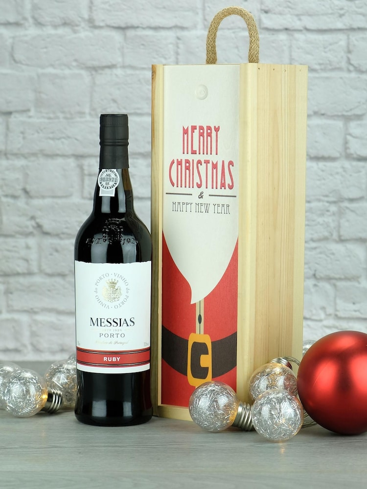 LeBonVin Messias Ruby Port In Christmas Wooden Gift Box - Image 1 of 1