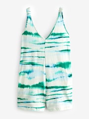 Tie Dye V-Neck Jersey Romper Cotton Rich Playsuit - Image 6 of 7