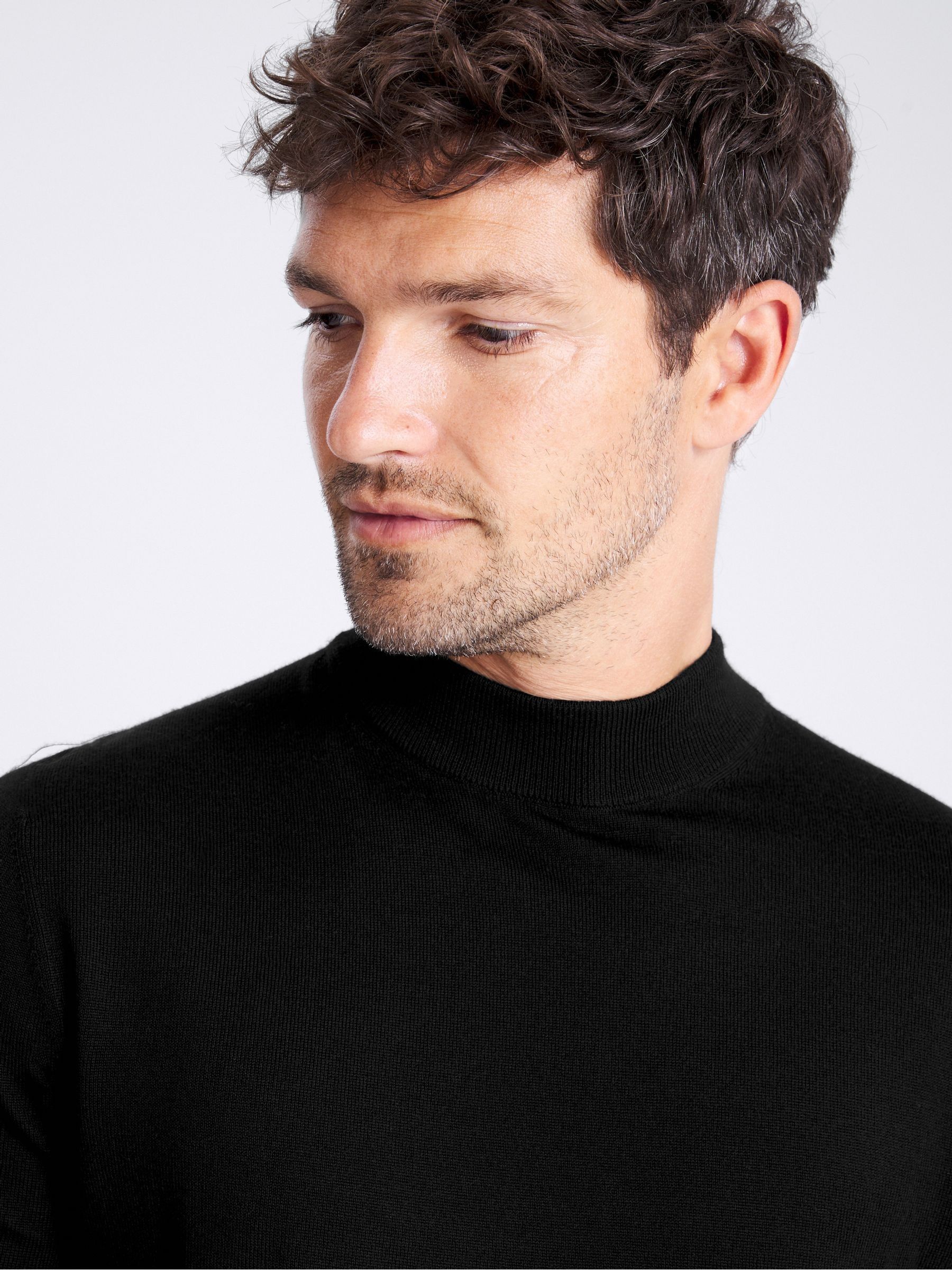 Buy MOSS Black Merino-Blend Mock-Neck Jumper from Next South Africa