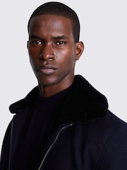 MOSS Black Bomber Jacket - Image 3 of 4