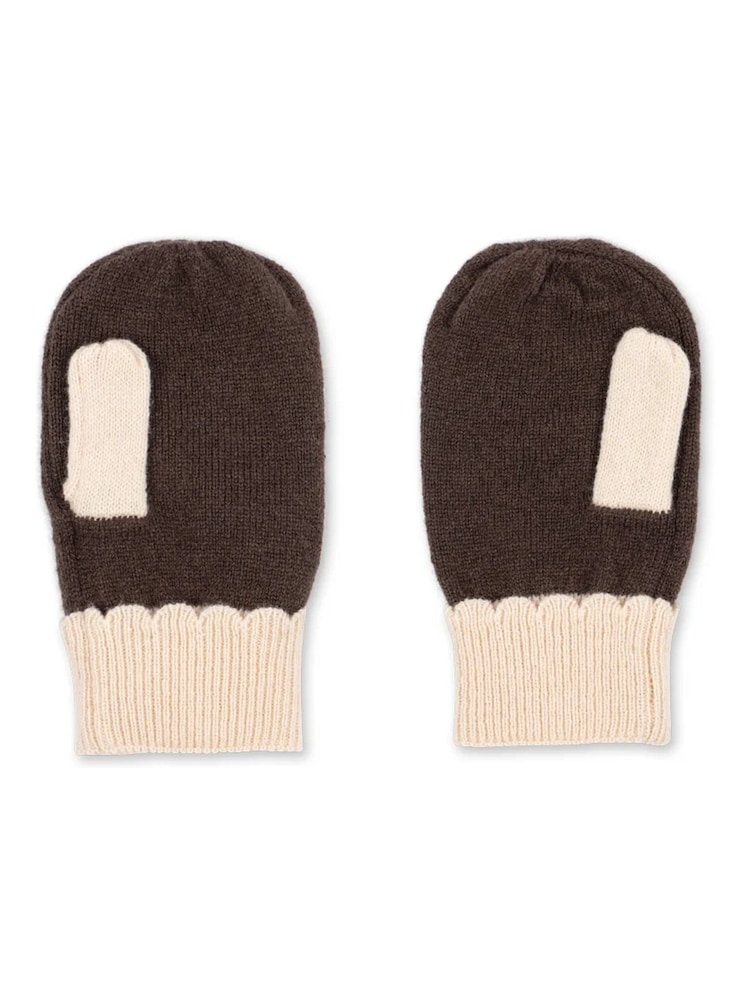 Konges Sløjd Brown Collette Mittens Gloves - Image 2 of 2 Konges Sløjd Brown Collette Mittens Gloves - Image 2 of 2